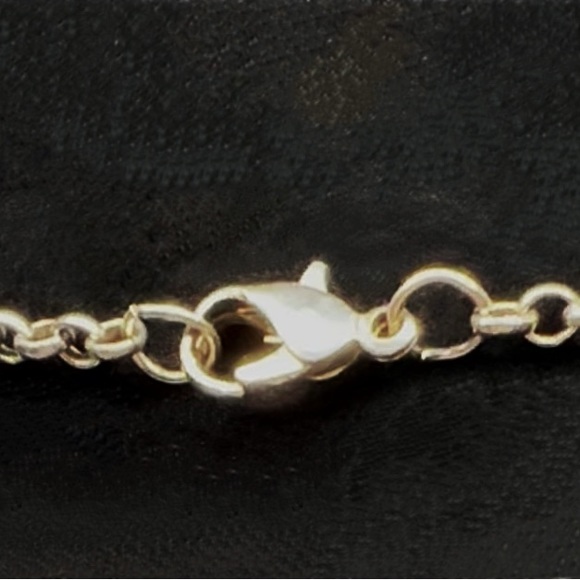 Dyed Blue Agate & Druzy Quartz 925 Sterling Pendant Necklace - Picture 4 of 6